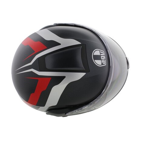 AGV Streetmodular systeemhelm Resia mat grijs zilver rood