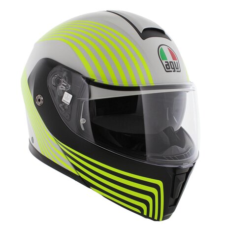 AGV Streetmodular systeemhelm Iseo mat wit zwart fluo geel