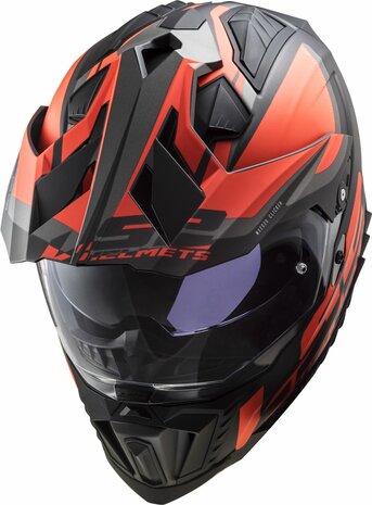 LS2 MX701 Explorer Adventure helm Alter mat zwart oranje