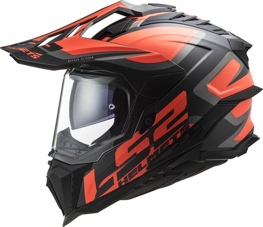 LS2 MX701 Explorer Adventure helm Alter mat zwart oranje