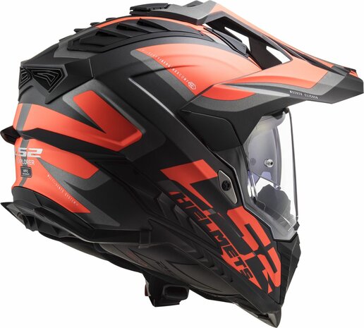 LS2 MX701 Explorer Adventure helm Alter mat zwart oranje