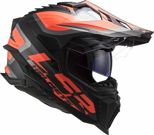 LS2 MX701 Explorer Adventure helm Alter mat zwart oranje
