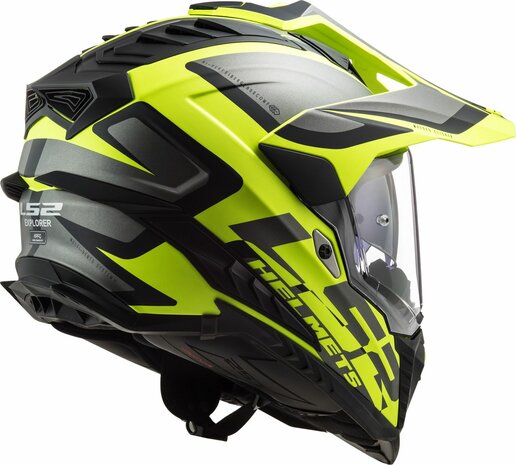 LS2 MX701 Explorer Adventure helm Alter mat zwart geel