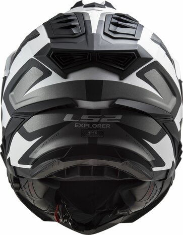 LS2 MX701 Explorer Adventure helm Alter mat zwart wit