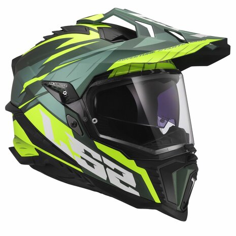 LS2 MX701 Explorer Adventure helm Spire mat groen geel