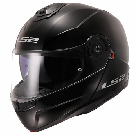LS2 FF908 Strobe II systeemhelm solid glans zwart