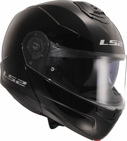 LS2 FF908 Strobe II systeemhelm solid glans zwart