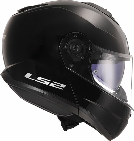 LS2 FF908 Strobe II systeemhelm solid glans zwart