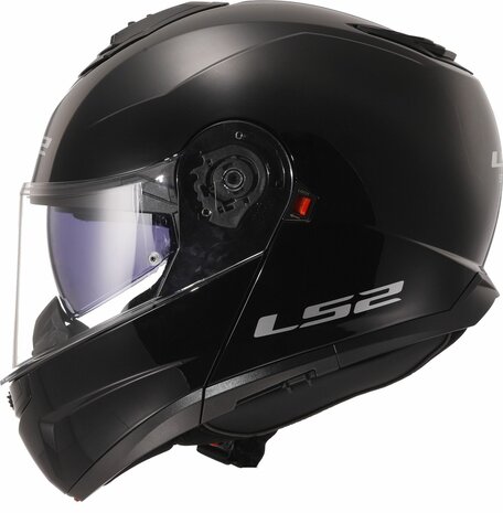 LS2 FF908 Strobe II systeemhelm solid glans zwart