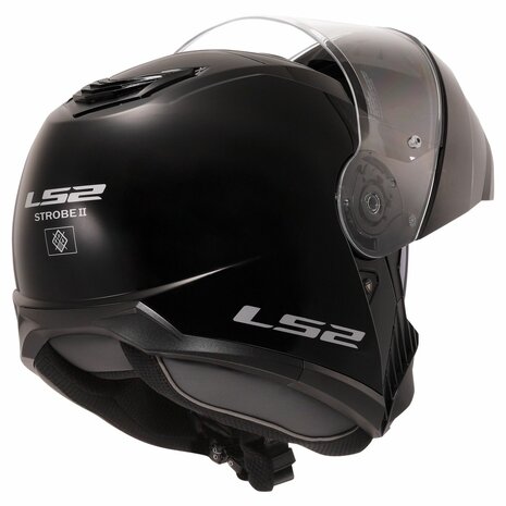 LS2 FF908 Strobe II systeemhelm solid glans zwart
