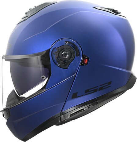 LS2 FF908 Strobe II systeemhelm solid mat navy blauw
