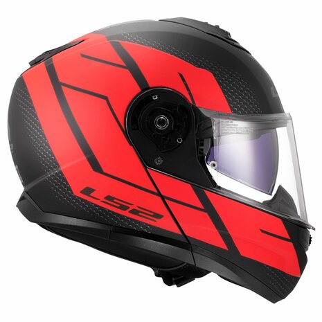 LS2 FF908 Strobe II systeemhelm Code zwart rood