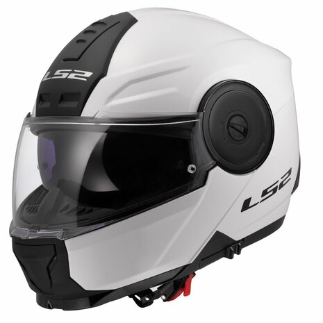 LS2 FF902 Scope II systeemhelm solid glans wit
