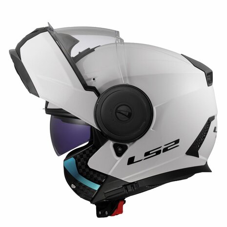 LS2 FF902 Scope II systeemhelm solid glans wit
