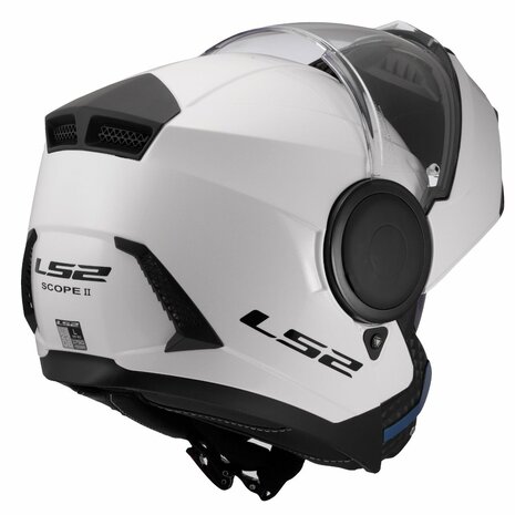 LS2 FF902 Scope II systeemhelm solid glans wit