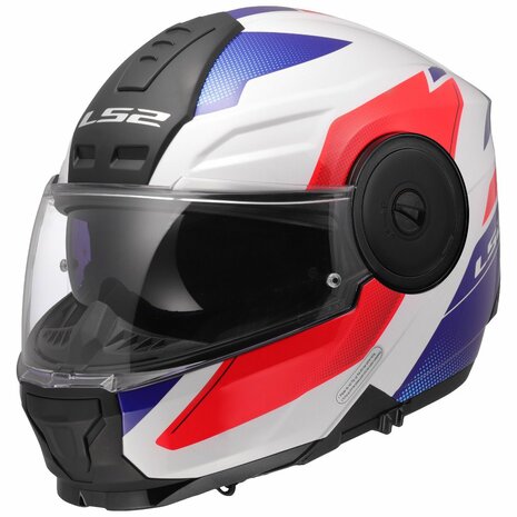 LS2 FF902 Scope II systeemhelm Duria wit blauw rood