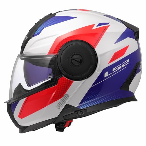 LS2 FF902 Scope II systeemhelm Duria wit blauw rood