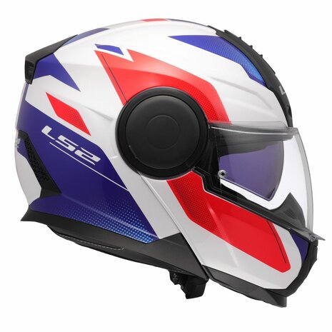 LS2 FF902 Scope II systeemhelm Duria wit blauw rood