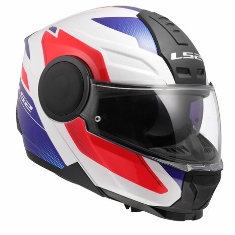 LS2 FF902 Scope II systeemhelm Duria wit blauw rood