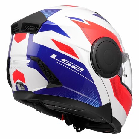 LS2 FF902 Scope II systeemhelm Duria wit blauw rood