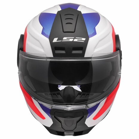 LS2 FF902 Scope II systeemhelm Duria wit blauw rood