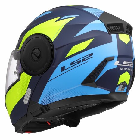 LS2 FF902 Scope II systeemhelm Duria blauw geel