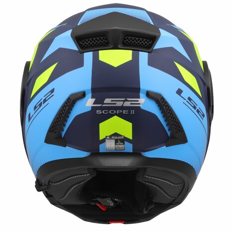LS2 FF902 Scope II systeemhelm Duria blauw geel
