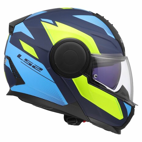 LS2 FF902 Scope II systeemhelm Duria blauw geel
