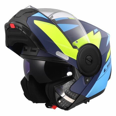 LS2 FF902 Scope II systeemhelm Duria blauw geel