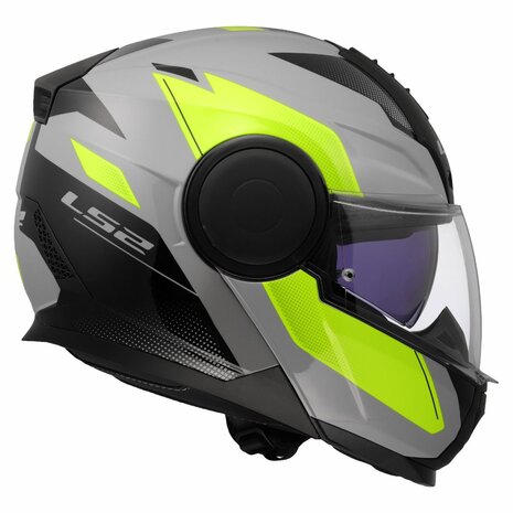 LS2 FF902 Scope II systeemhelm Duria grijs geel