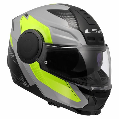LS2 FF902 Scope II systeemhelm Duria grijs geel