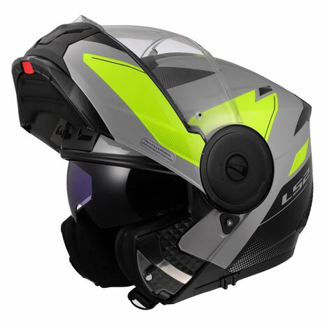 LS2 FF902 Scope II systeemhelm Duria grijs geel