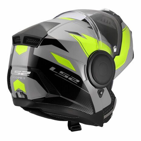 LS2 FF902 Scope II systeemhelm Duria grijs geel