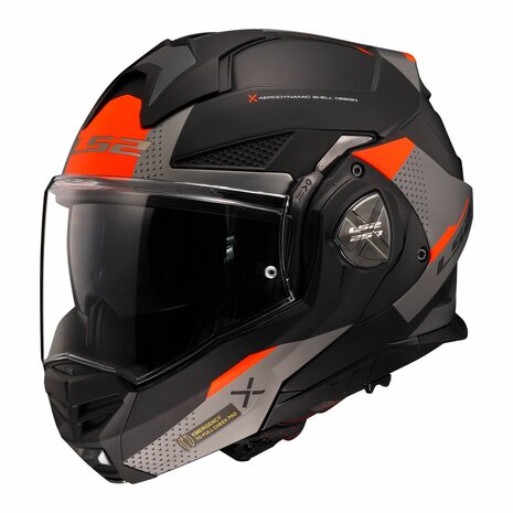 LS2 FF901 Advant X systeemhelm Oblivion mat zwart titanium