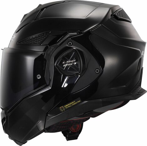 LS2 FF901 Advant X systeemhelm solid glans zwart