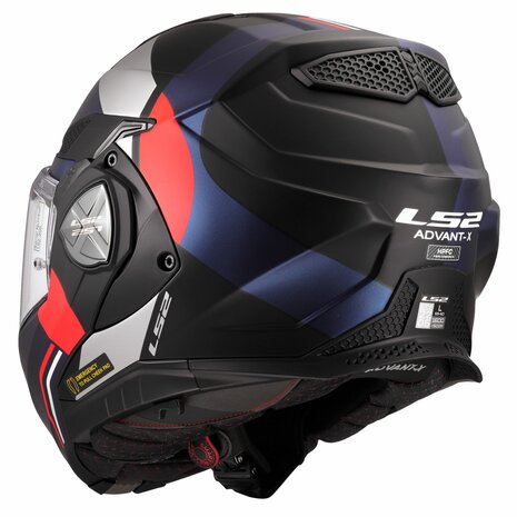 LS2 FF901 Advant X systeemhelm Ultra blauw rood