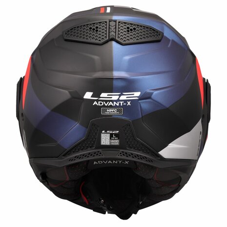 LS2 FF901 Advant X systeemhelm Ultra blauw rood
