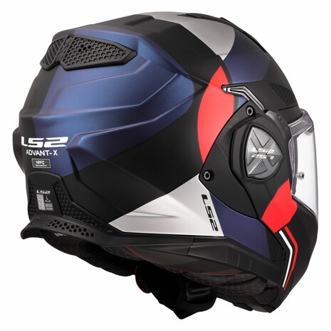 LS2 FF901 Advant X systeemhelm Ultra blauw rood