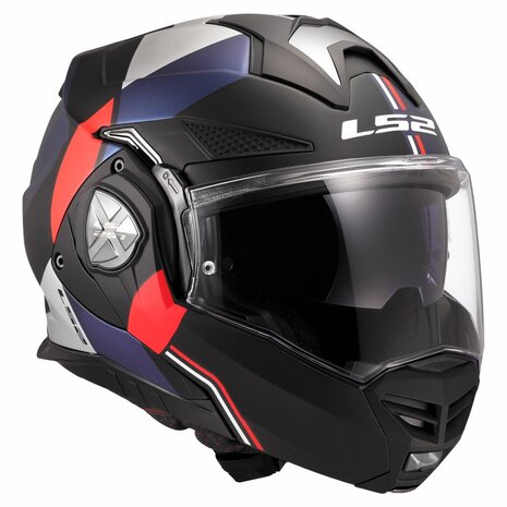 LS2 FF901 Advant X systeemhelm Ultra blauw rood