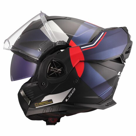 LS2 FF901 Advant X systeemhelm Ultra blauw rood