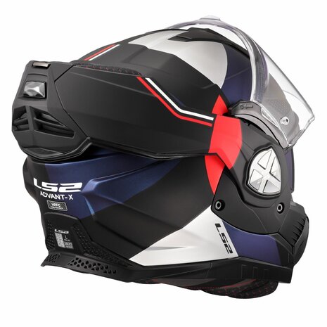 LS2 FF901 Advant X systeemhelm Ultra blauw rood