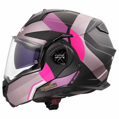 LS2 FF901 Advant X systeemhelm Ultra grijs paars