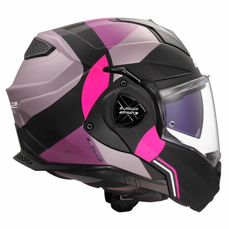 LS2 FF901 Advant X systeemhelm Ultra grijs paars