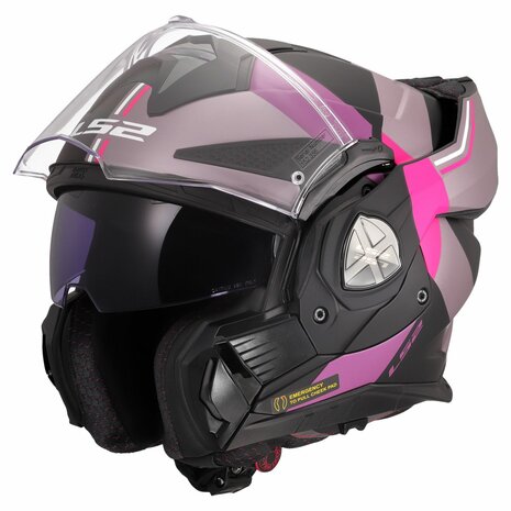 LS2 FF901 Advant X systeemhelm Ultra grijs paars