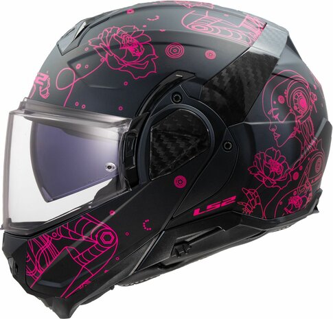 LS2 FF910 Advant II systeemhelm Sophia zwart roze