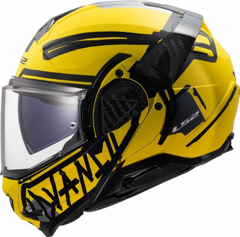 LS2 FF910 Advant II systeemhelm Tape geel zwart
