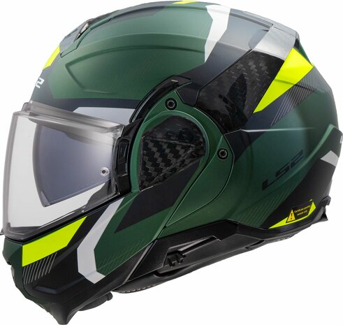 LS2 FF910 Advant II systeemhelm Triple olijf groen