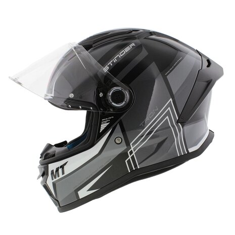 MT Stinger 2 integraalhelm Tron glans zwart grijs