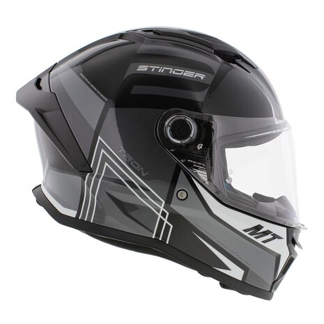MT Stinger 2 integraalhelm Tron glans zwart grijs