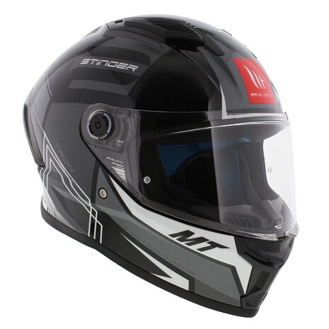 MT Stinger 2 integraalhelm Tron glans zwart grijs